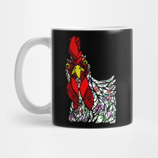 Floral Chicken Mug